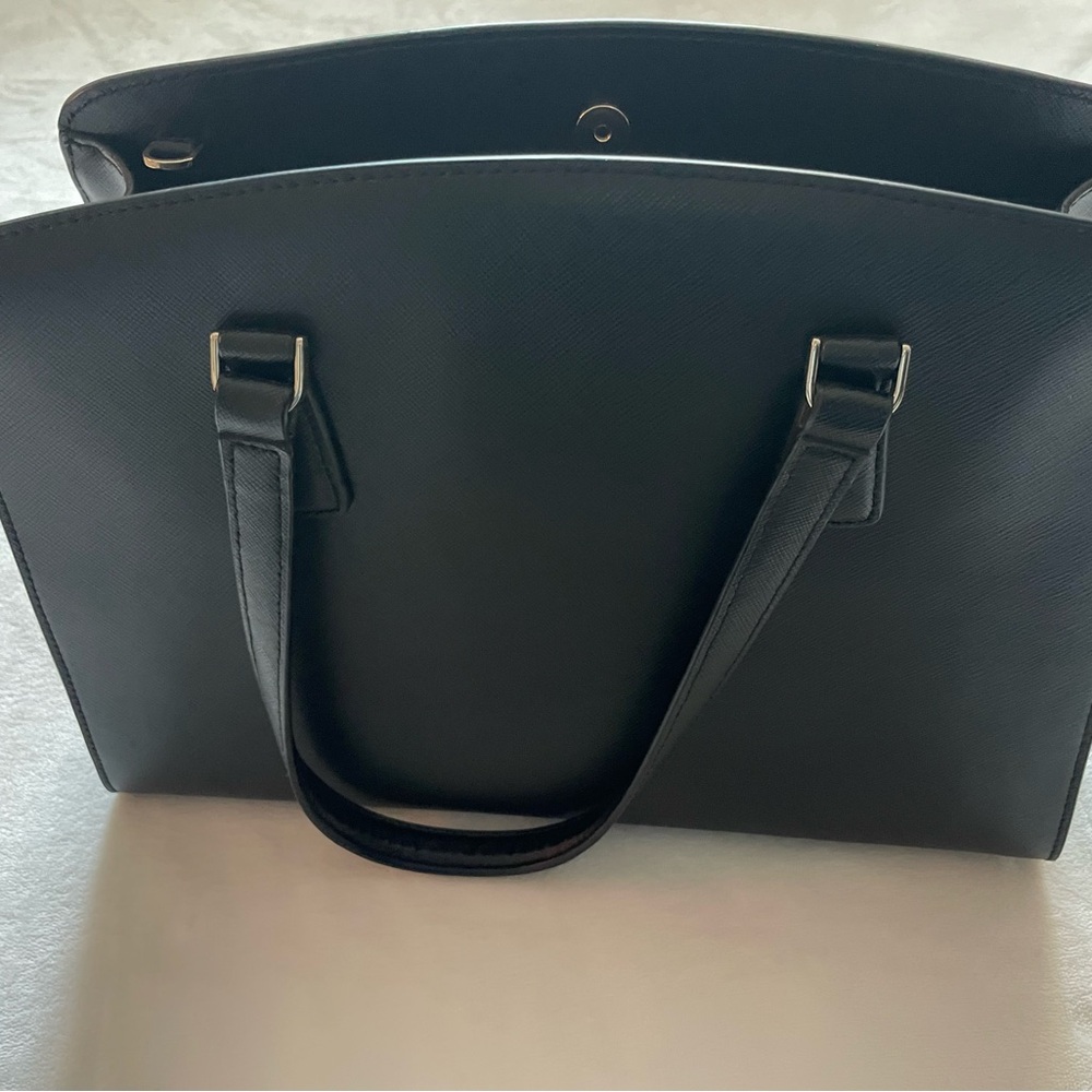 New Kate Spade Addie Black Leather Hand or Shoulder Bag with Removable Strap - Picture 8 of 12